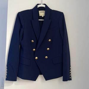 L’AGENCE navy Kenzie double breasted blazer
